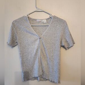 Womens Derek heart cropped top shirt size medium